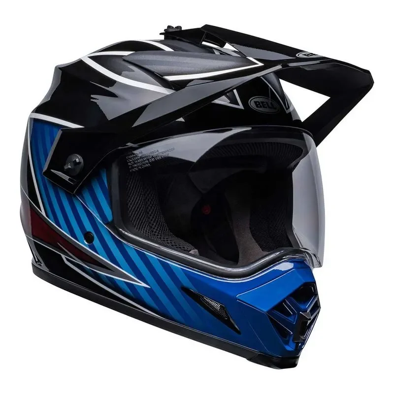 Capacete Bell MX-9 Adventure Mips Dalton Preto/Azul (Fibra de